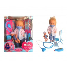 MUÑECA CARIÑITO MILA DOCTORA PEDIATRA CON BEBE Y ACCESORIOS