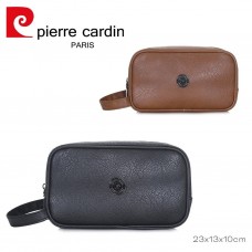 CARTUCHERA PIERRE CARDIN TIPO NECESER CUERINA