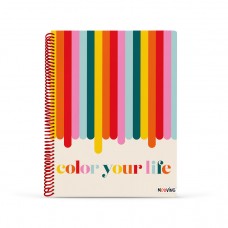 CUADERNO UNIVERSITARIO CUADRICULADO T/D X 80 H MOOVING RAINBOW