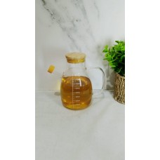 JARRA DE VIDRIO GRADUADA CON PICO X 800 ML TAPA DE BAMBU HERMETICA - ACEITERA