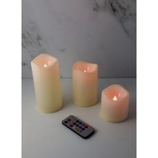 VELAS DE LED X 3 CON CONTROL REMOTO