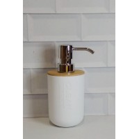 DISPENSER PARA JABON LIQUIDO TAPA DE BAMBU