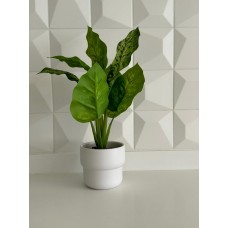 PLANTA ARTIFICIAL CON MACETA DE CERAMICA  ALOCASIA