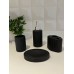 SET DE BAÑO X 4 PIEZAS CERAMICA EN CAJA DE REGALO NEGRO