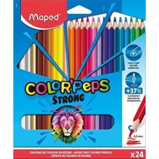 LAPICES DE COLORES X 24 LARGOS MAPED