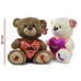 PELUCHE OSO CON CORAZON METALIZADO 32 CM PHI PHI 5418