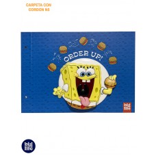 CARPETA PARA DIBUJO CON CORDON BOB ESPONJA CON RELIEVE 3D SQUEEZE