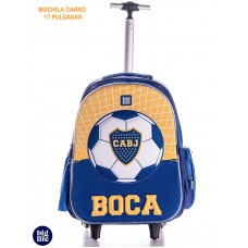 MOCHILA CON CARRO BOCA JUNIORS BIG LIFE PPR