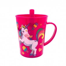 VASO DE PLASTICO SORBITO UNICORNIO