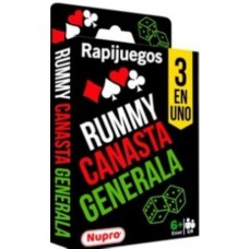 JUEGO DE NAIPES 3 EN 1 RAPIJUEGOS RUMMY-CANASTA-GENERALA