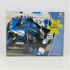 ROMPECABEZAS X 100 PIEZAS MOTO AZUL