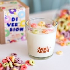 VELA DE SOJA APA LA PAPA DIVERSION COCO CON FRUIT LOOPS