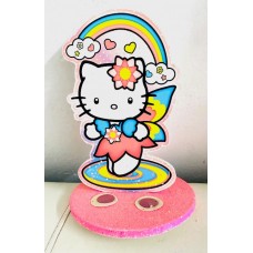 ADORNO DE TORTA - FIGURA TELGOPOR BASE CUBITO HELLO KITTY