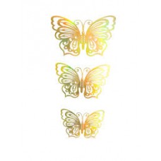 CAKE TOPPER MARIPOSA PINCHE ORO X 10