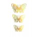 CAKE TOPPER MARIPOSA PINCHE ORO X 10