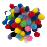 POMPONES 20 MM COLORES