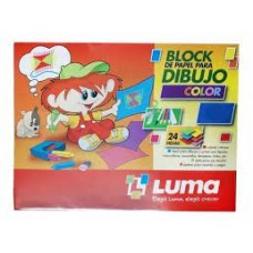 BLOCK DE DIBUJO Nº 5 COLOR  X 24 H LUMA