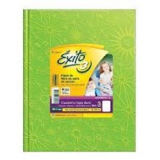 CUADERNO RAYADO T/D X 50 H FORRADO VERDE MANZANA EXITO