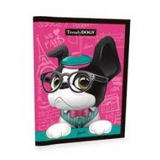 CUADERNO RAYADO T/F X 48 H TRENDY DOGS