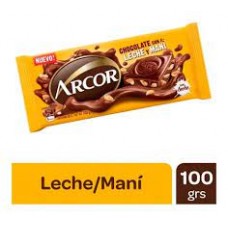 CHOCOLATE TABLETA ARCOR X 100 G LECHE CON MANI