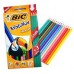 LAPICES DE COLORES X 12 LARGOS BIC EVOLUTION