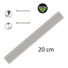 REGLA 20 CM PIZZINI ACRILICO ESCUELITA