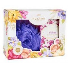 ESTUCHE PARA REGALO FULTON JABON + ESPONJA VIOLETAS