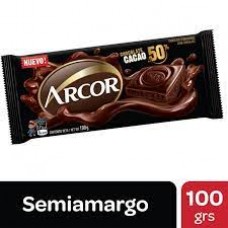 CHOCOLATE TABLETA ARCOR X 100 G SEMIAMARGO CACAO 50 %