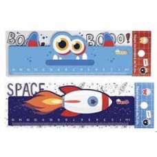 REGLA 15 CM MADERA SPACE/BOO