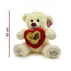 PELUCHE OSO CON CORAZON Y CON HUELLA EN LAS PATAS PHI PHI 4152