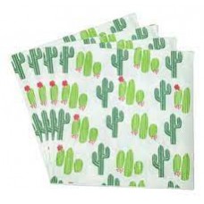 SERVILLETAS DESCARTABLES ESTAMPADAS BOUQUET CACTUS