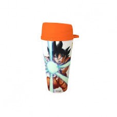 VASO DE PLASTICO PPR DRAGON BALL CON TAPA Y PICO BRILLA EN LA OSCURIDAD