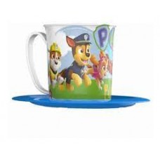 TAZA CON PLATO DE PLASTICO PERSONAJES PAW PATROL