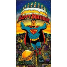 AFICHE FELIZ CUMPLE SUPERMAN