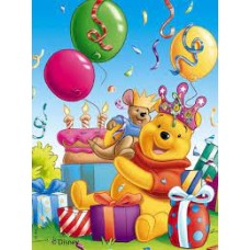 AFICHE FELIZ CUMPLE WINNIE THE POOH