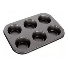 PLACA MOLDE PARA MUFFINS X 6 CUPCAKES TEFLON