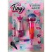 JUEGO DE PINTURITAS TINY CON LABIAL Y BRILLO CON FORMA MICROFONO