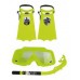 SET DE BUCEO PATAS DE RANA + ANTIPARRAS + SNORKEL  GRANDES