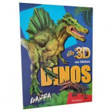 LIBRO DINOS 3D CON STICKERS - ARTEMISA