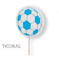 ADORNO DE TORTA - PINCHE PELOTA CELESTE Y BLANCA