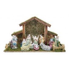 PESEBRE COMPLETO MEDIANO CON 11 FIGURAS (38 X 22)