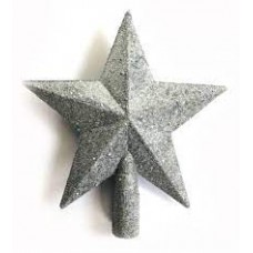 PUNTAL ESTRELLA 25 CM PLATEADO GIBREADO