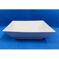 PLATO HONDO CUADRADO DE CERAMICA BLANCO