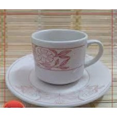 LINEA BIONA GARDEN - TAZA DE TE CON PLATO CERAMICA X 6