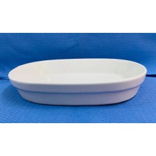 FUENTE OVAL CERAMICA BLANCA CAROL