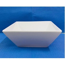 BOWL CUADRADO 24,5 CM CERAMICA BLANCA