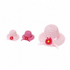 SOMBRERO CAPELINA INFANTIL CON FLOR