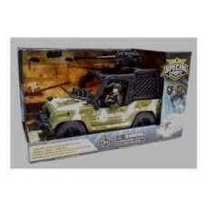 JEEP MILITAR CON SOLDADO EN CAJA