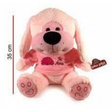 PELUCHE PERRO ROSA CON REMERA