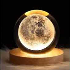 LAMPARA VELADOR CRISTAL LUNA 8 CM LED